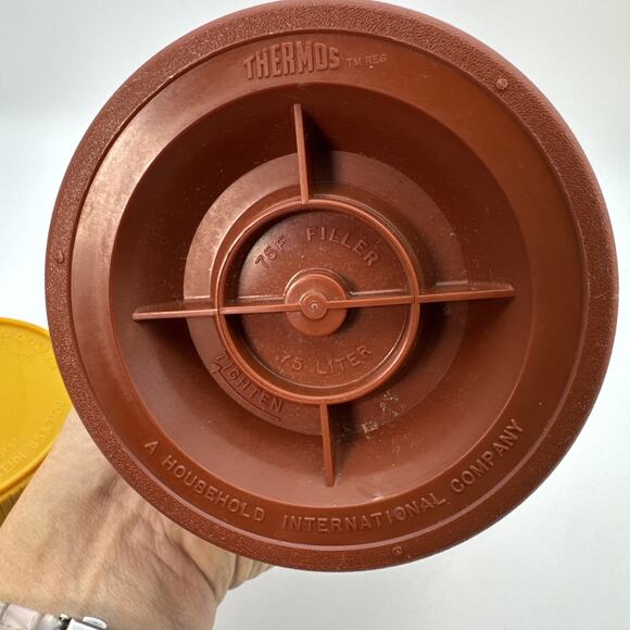 2 Vintage Thermos Cont. 1 King-Seeley Thermos Bottle Brown/Tan & 1 Aladdin 7000 - Picture 7 of 16